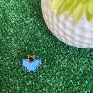 BLUE -- butterfly ball marker pin